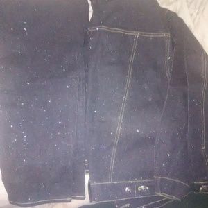 woman's jeans suit